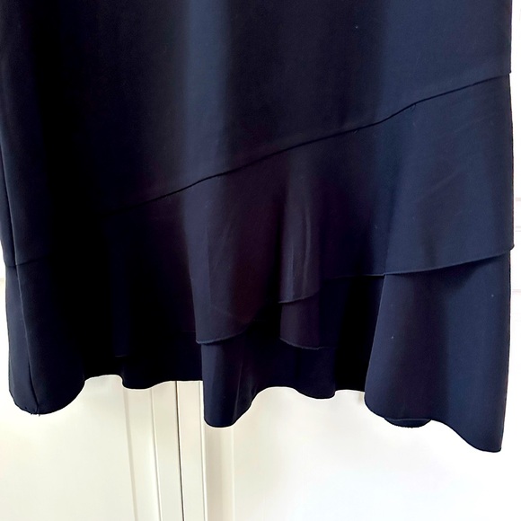 Navy LOFT Ruffled Hem Dress - Picture 2 of 4